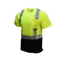 Radians Type R Class 2 Short Sleeve Black Bottom T-Shirt Hi-Visibility Green - ST11B-2PGS