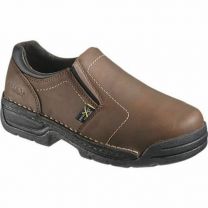 HYTEST Men's Steel Toe Internal Met Guard Opanka Slip On Brown - K10241