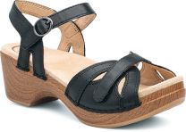 Dansko Women's Season Sandal Black Leather - 9849022202