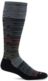 Sockwell Men's Digi Space-Dye Moderate Graduated Compression Socks Black - SW108M-900