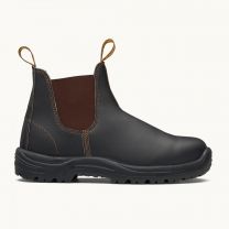 BLUNDSTONE SAFETY Men's Work Series Steel Toe Chelsea Work Boot Stout Brown - 172