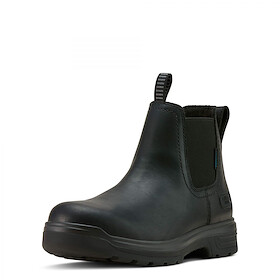 ARIAT WORK Men's Turbo Chelsea Soft Toe EH Waterproof Work Boot All Black - 10060896