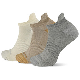 Merrell Unisex Trekker Outdoor Low Cut Tab Socks Tan Assorted (3 pairs) - MEA33506T3U2001-ASST