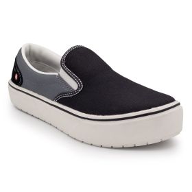 AIRWALK SAFETY Women's Venice Slip-On Composite Toe EH Work Shoe Black/Castle Rock Canvas - AW7040