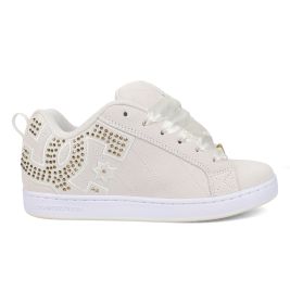 DC Shoes Women's COURT GRAFFIK Skate Shoe Off White/Gold - DC01666102-OFWHGD