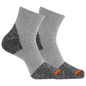 Merrell Unisex Cotton Safety Toe Quarter Work Socks Gray Heather (2 pairs) - MEA33640Q2B2001-GRAYH