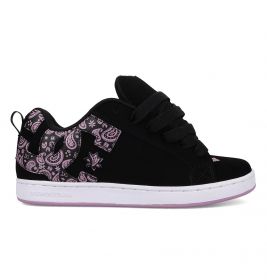 DC  Women's COURT GRAFFIK Skate Shoe Black/Lavender - DC01662964-BLKLAV