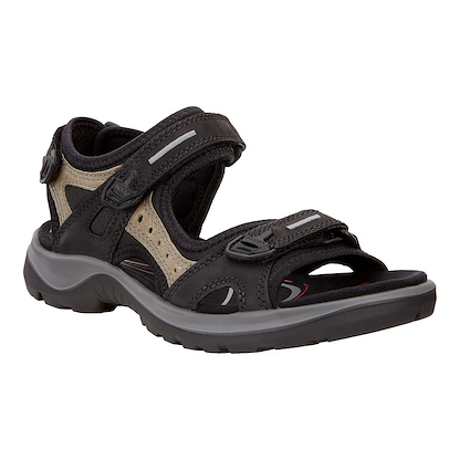 ECCO Women's Yucatan Sandal Black/Mole/Black - 069563-50034