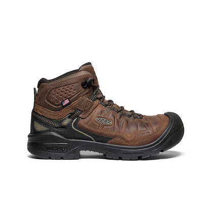 KEEN Utility Men's 6" Targhee IV Carbon Composite Toe Waterproof Work Boot Dark Earth/Black - 1030865