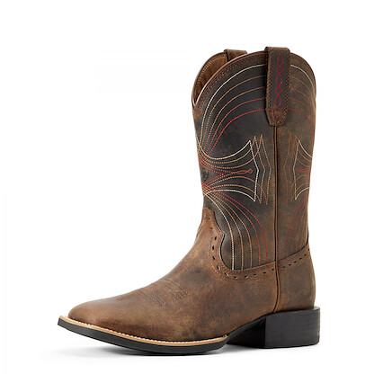Ariat Men's 11" Sport Wide Square Toe Western Boot Distressed Brown - 10010963