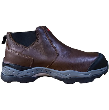 HOSS Men's Lawngrips Centipede Soft Toe EH Waterproof Slip-On Work Shoe Brown Mammoth Leather - 1002