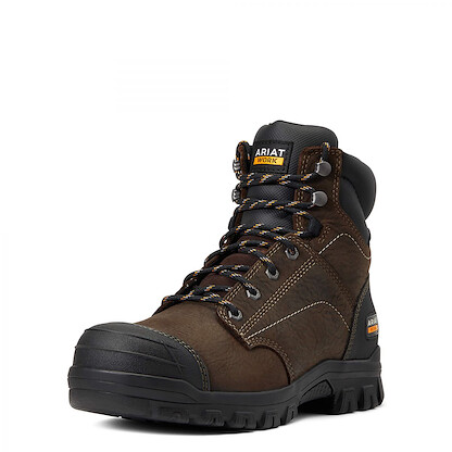 ARIAT WORK Women's 6" Treadfast Steel Toe Waterproof Work Boot Dark Brown - 10040405