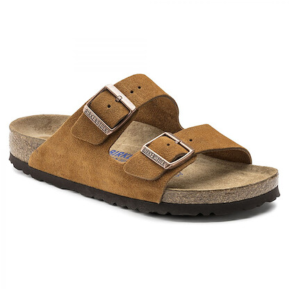 BIRKENSTOCK Unisex Arizona Soft Footbed Mink Suede (regular width) - 1009526