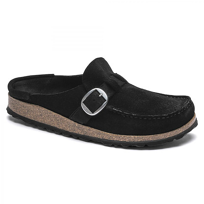 BIRKENSTOCK Women's Buckley Clog Black Suede (regular width) - 1017825