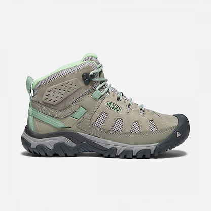 KEEN Women's Targhee Vent Mid Hiking Boot Fumo/Quiet Green - 1018589