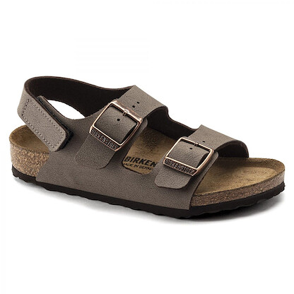 BIRKENSTOCK Unisex Kids' Milano HL Sandal Mocha Burkibuc - 1019600
