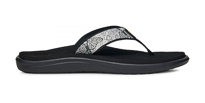 Teva Women's Voya Flip Sandal Enchanted Forest Black/White - 1019040-EFR