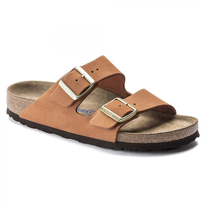 BIRKENSTOCK Women's Arizona Soft Footbed Pecan Nubuck (regular width) - 1019033