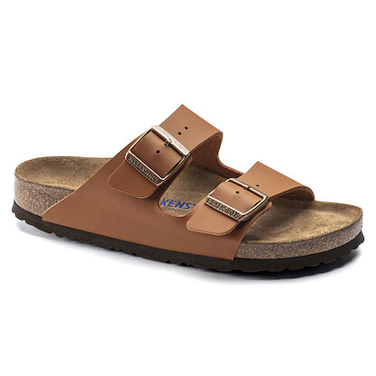 BIRKENSTOCK Unisex Arizona Soft Footbed Ginger Brown Birko-Flor (regular width) - 1019067