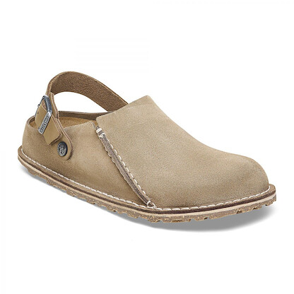 BIRKENSTOCK Unisex Lutry Premium Clog Gray Taupe Suede (narrow width) - 1025297
