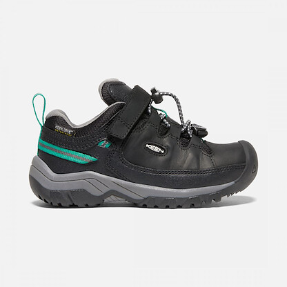 KEEN Unisex Little Kids' Targhee Waterproof Shoe Black/Star White - 1026291