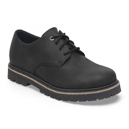 BIRKENSTOCK Men's Highwood Lace Low Shoes Black Oiled Leather (regular width) - 1028173