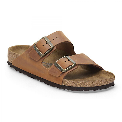 BIRKENSTOCK Women's Arizona Cognac Oiled Leather (narrow width) - 1028401