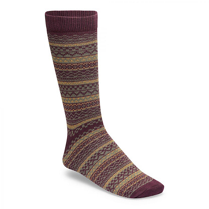 BIRKENSTOCK Cotton Pattern Socks Thyme/Taupe/Zinfandel - 1030323