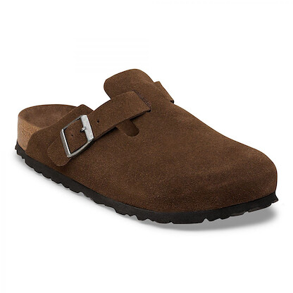 Birkenstock Women's Boston Soft Footbed Carafe Brown Suede (narrow width) - 1031637