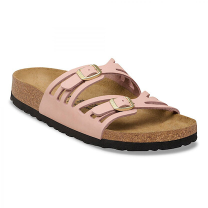BIRKENSTOCK Women's Granada Sandal Soft Pink Nubuck Leather (narrow width) - 1031814