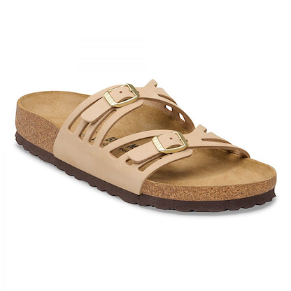 BIRKENSTOCK Women's Granada Sandal Sandcastle Nubuck Leather (narrow width) - 1031799