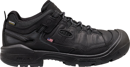 KEEN Utility Men's Targhee IV Soft Toe Waterproof Work Shoes Black/Black - 1032253