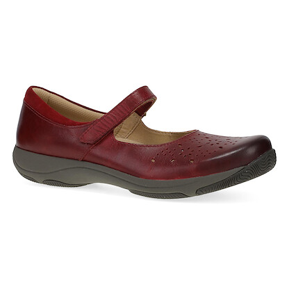 Dansko Women's Stacy Wide Red Waxy Burnished Leather - 10402045300