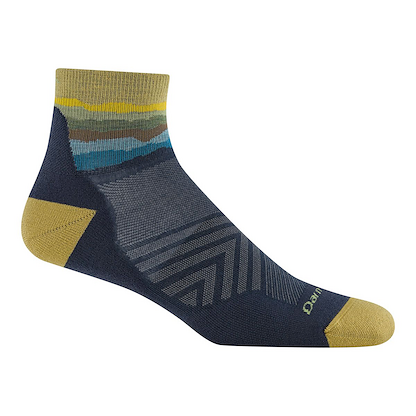 Darn Tough Men's Run Quarter Ultra-Lightweight with Cushion Sock Skyracer Blue - 1040-SKYRACER BLUE