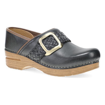 Dansko Women's Pro Braided Clogs Black Leather - 10600026112