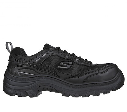 SKECHERS WORK Women's Burgin - Hazardville Composite Toe Work Shoe Black - 108076-BLK