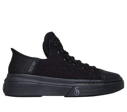 SKECHERS WORK Women's Hands Free Slip-ins® Work™ x Snoop Dogg: Snoop One Slip Resistant - OG Canvas Soft Toe Slip Resistant  Work Shoe Black - 108297-BLK