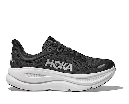 HOKA Women's Bondi 9 Running Shoes Black/White - 1162012-BWHT
