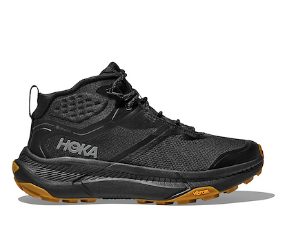 HOKA Women's Transport Hike GTX Vibram® Waterproof Chukka Hiking Boot Black/Black - 1172913-BBLC