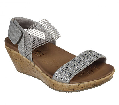 Skechers Women's Beverlee - Pretty Chic Wedge Sandal Taupe - 119084-TPE