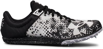 Under Armour Men's Brigade Spike Track Running Shoes Black/White - 1295740-001