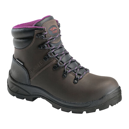 Avenger Women's 6" Builder Soft Toe EH Work Boots Brown  - A8675