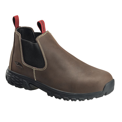 Avenger Women's Flight Composite Toe ESD Chelsea Work Boot Brown - A7040