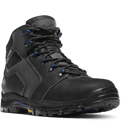 DANNER WORK Men's 4.5" Vicious Soft Toe EH Waterproof Work Boot Black/Blue - 13862