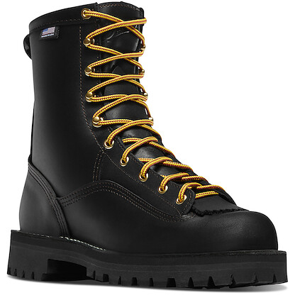 DANNER WORK Unisex 8" Rain Forest Soft Toe EH Waterproof Work Boot Black - 14100