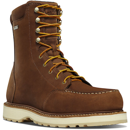 DANNER WORK Men's 8” Cedar River Aluminum Toe Waterproof Work Boot Brown - 14303