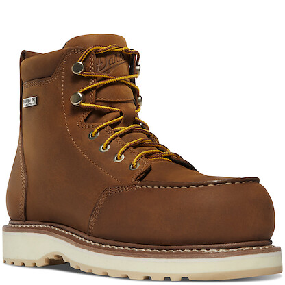 DANNER WORK Women's 6" Cedar River Moc Toe Aluminum Toe Waterproof Work Boot Brown - 14308