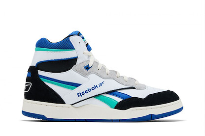 Reebok Unisex BB 4000 II Mid Basketball Shoe White/Black/Unleashed Green - 100201330