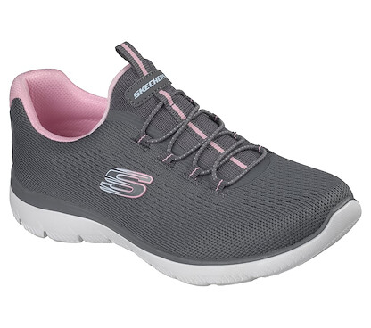 Skechers Women's Summits Radiant Flow Slip-In Charcoal/Pink - 150282-CCPK
