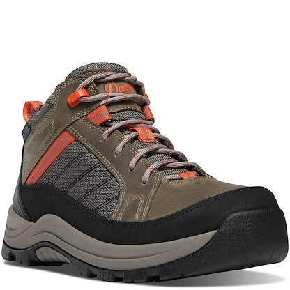 DANNER WORK Women's 4.5" Riverside Steel Toe Waterproof Work Boot Gray/Orange -15347